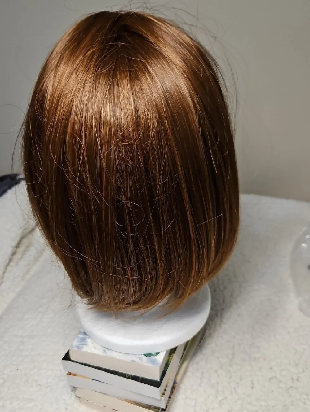 Women's Synthetic Wig with Fringe - Chestnut Brown